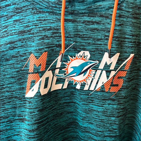 Miami Dolphins Teal and Orange Hoodie - Picture 4 of 4